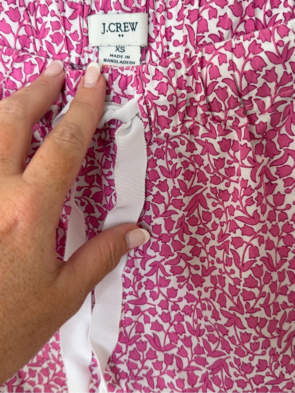 JCREW Size XS Pajama Pants - Pink and White Floral